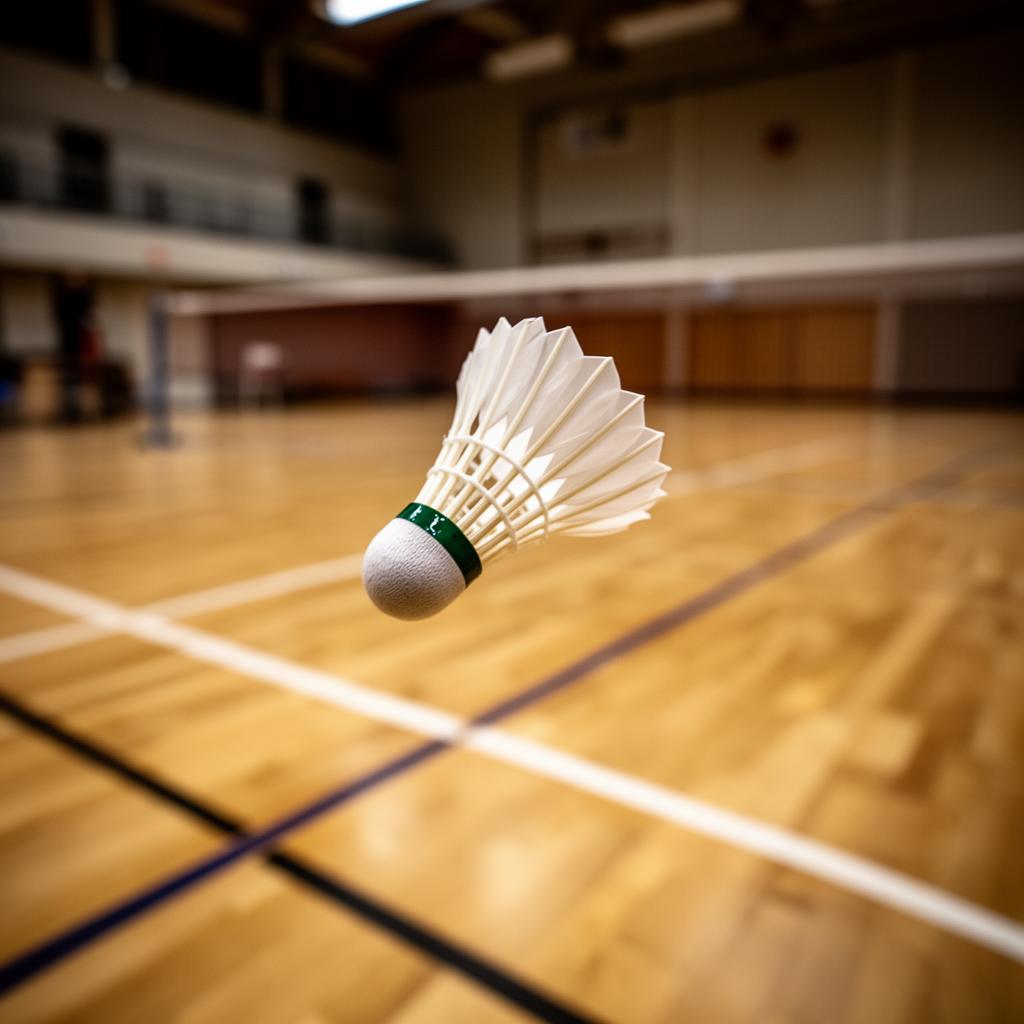 Badmintonbold i bevægelse