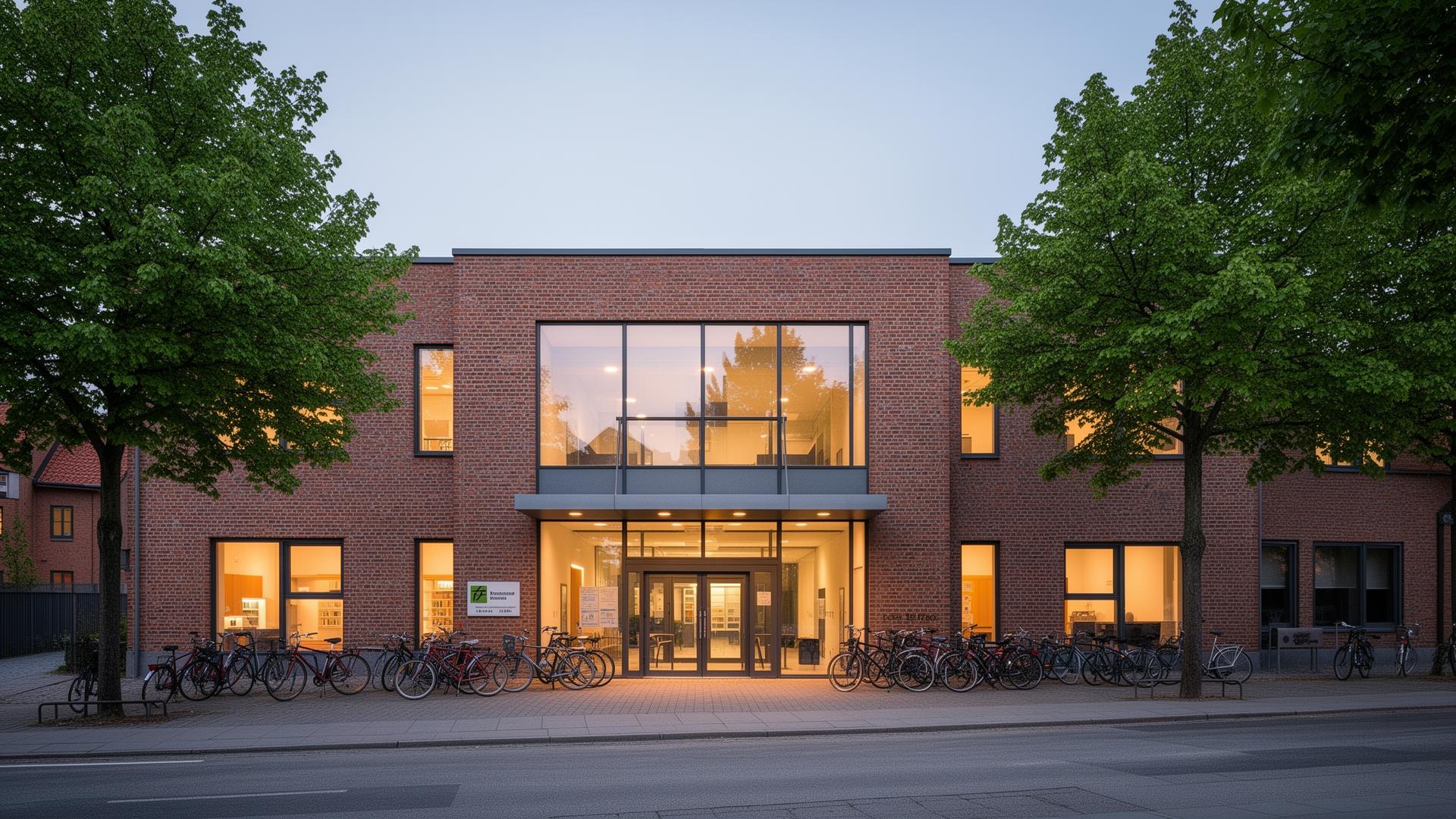 Lystrup Idrætscenter set udefra